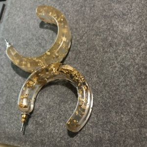 ✨ Gold glitter hoop earrings ✨